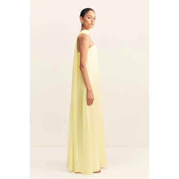 Shona Joy Lucent Scarf in Lemon, view 5