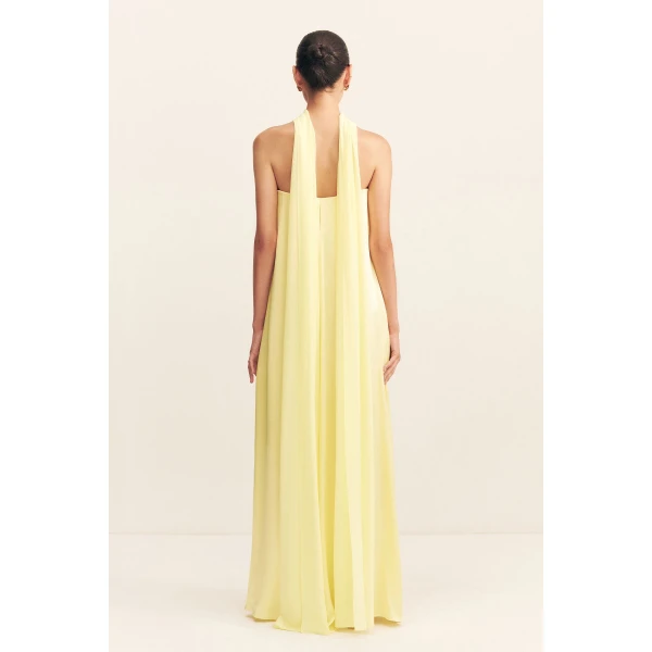 Shona Joy Lucent Scarf in Lemon, view 6