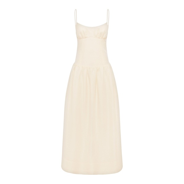 Shona Joy Marlowe Linen Blend Bustier Maxi Dress
