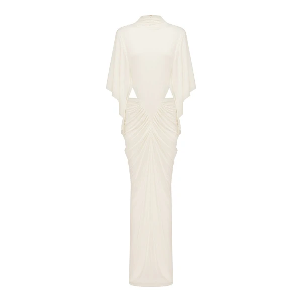 Miro Slinky Jersey Cape Draped Maxi Dress