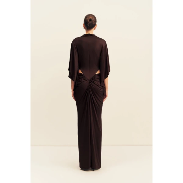 Shona Joy Miro Slinky Jersey Cape Maxi Dress
