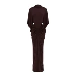Shona Joy Miro Slinky Jersey Cape Maxi Dress