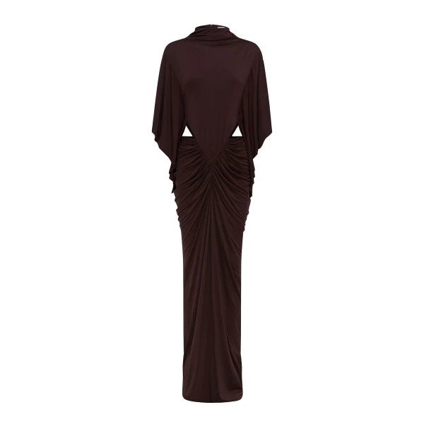 Miro Slinky Jersey Cape Maxi Dress
