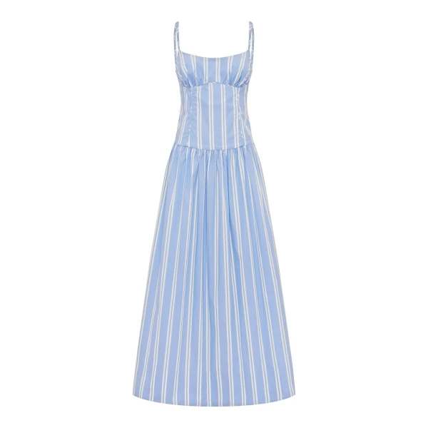 Omri Panelled Bustier Maxi Dress