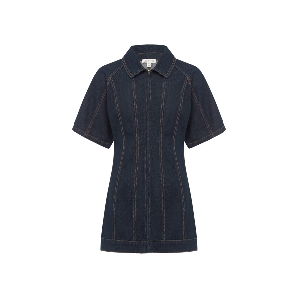 Shona Joy Rita Short Sleeve Structured Mini Dress