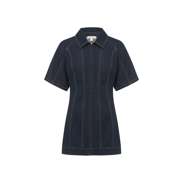 Rita Short Sleeve Structured Mini Dress