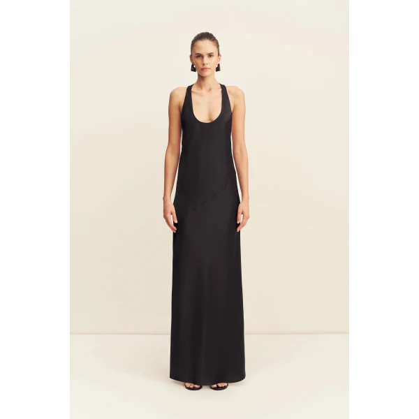 Shona Joy Savanna Racer Back Maxi Dress in Black, view 2