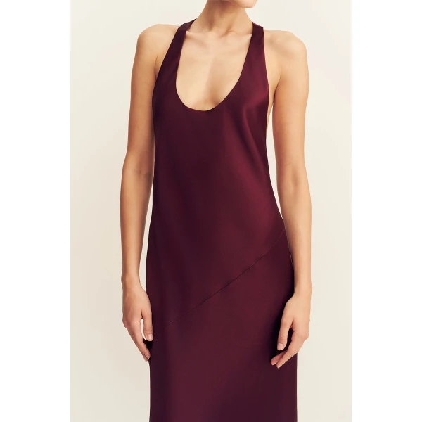Shona Joy Savanna Racer Back Maxi Dress in Burgundy, view 6