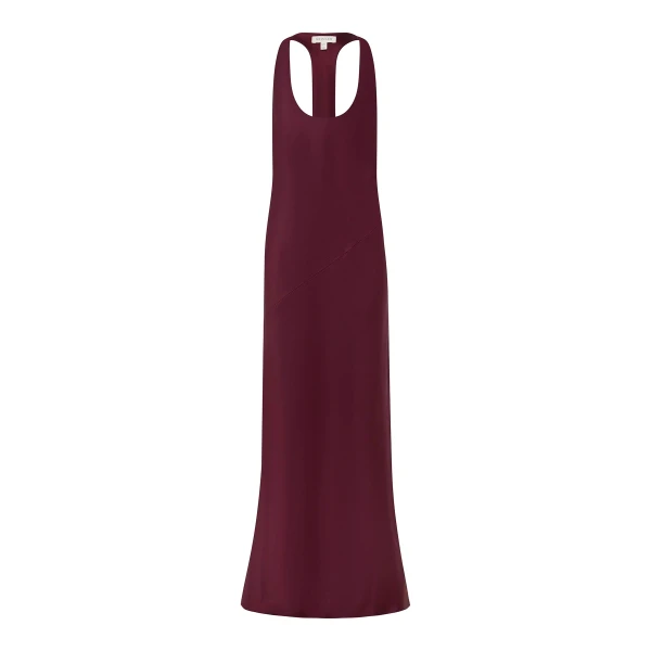 Savanna Racer Back Maxi Dress in Burgundy