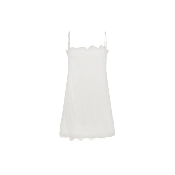 Simona Lace Mini Dress in Ivory