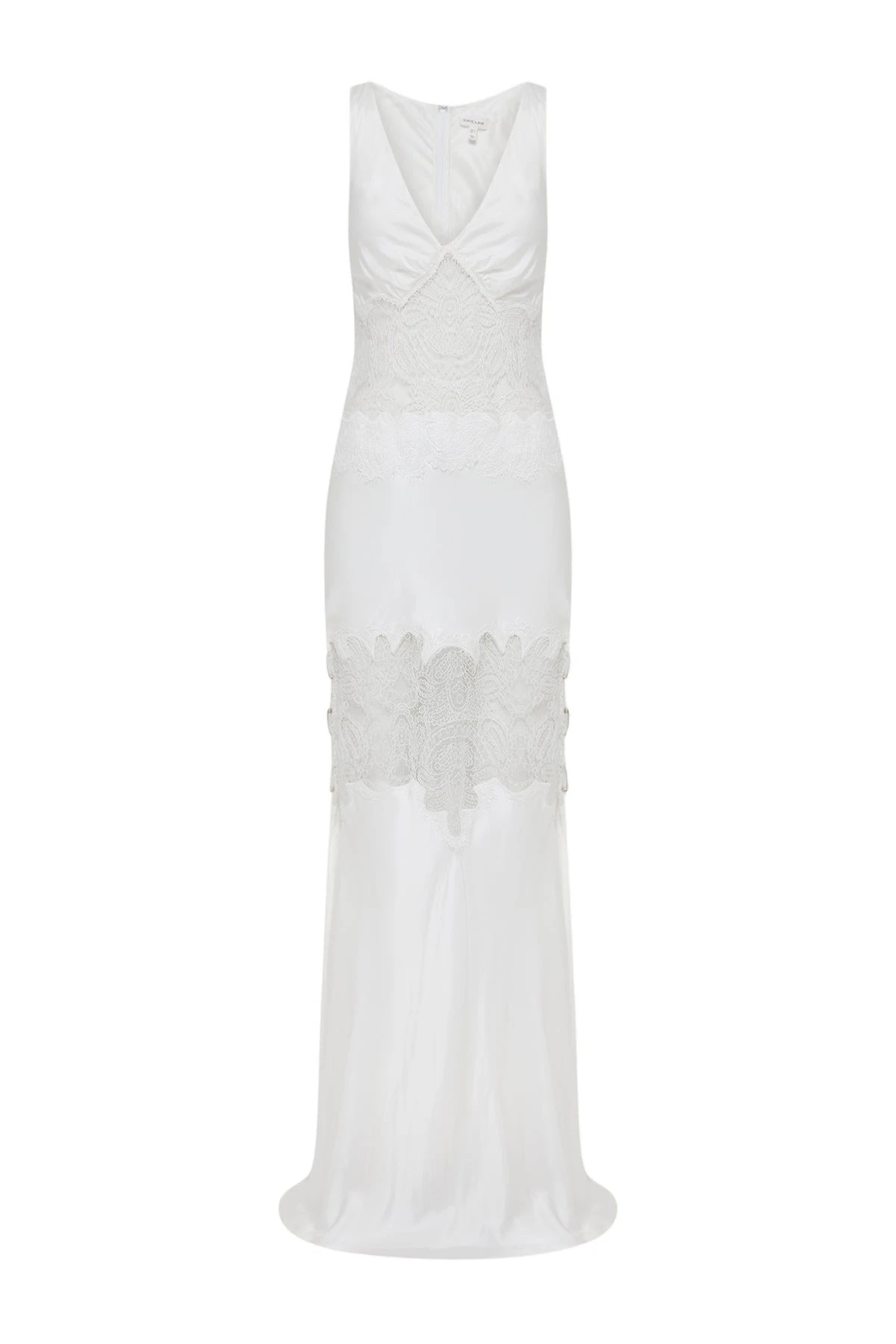 Shona Joy Stratus Plunged Lace Panelled Maxi Dress – Dresses – Australian Luxury Eventwear at Coveti Shona Joy Stratus Plunged Lace Panelled Maxi Dress