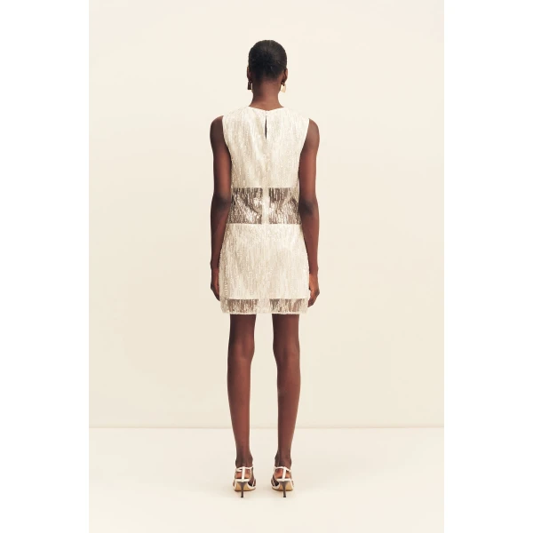 Shona Joy Viva Sequin Spliced Mini Dress