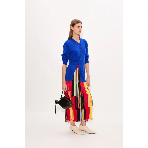 Simon Miller Ada Asymmetrical Cardigan in Cobalt | Cardigans | Coveti