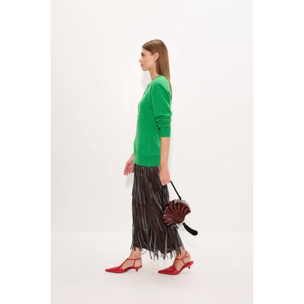 Simon Miller Ada Asymmetrical Cardigan in Grass Green | Cardigans | Coveti