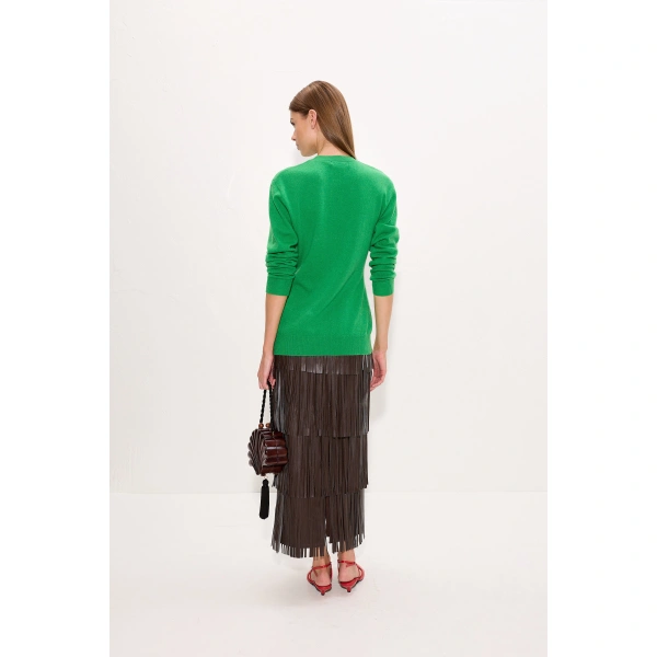 Simon Miller Ada Asymmetrical Cardigan in Grass Green | Cardigans | Coveti