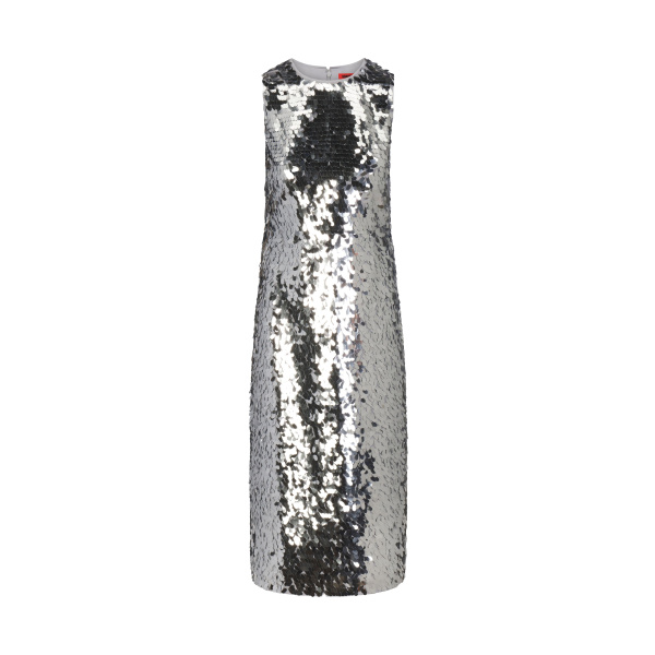 Baz Sequin Dress in Satellite Silver