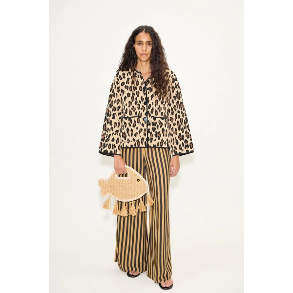 Simon Miller Beaux Knit Cardigan in Cheetah Scramble | Cardigans | Coveti