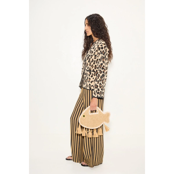 Simon Miller Beaux Knit Cardigan in Cheetah Scramble | Cardigans | Coveti