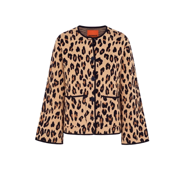 Simon Miller Beaux Knit Cardigan in Cheetah Scramble | Cardigans | Coveti