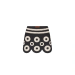 Simon Miller Beep Beep Mini Skirt in Cream and Black | Mini Skirts | Coveti
