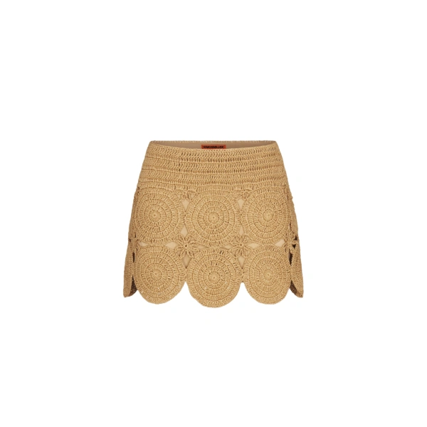 Simon Miller Beep Beep Mini Skirt in Natural | Mini Skirts | Coveti
