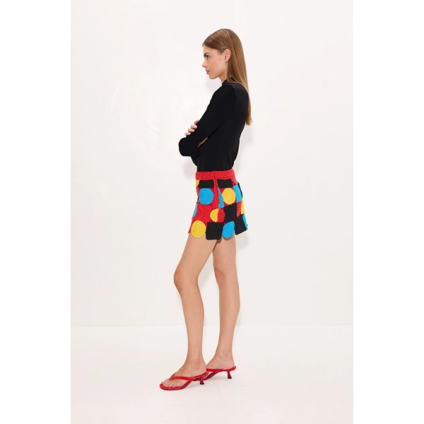 Simon Miller Beep Beep Mini Skirt in Primary Multi-Shape | Mini Skirts | Coveti