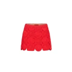 Simon Miller Beep Beep Mini Skirt in Red Multi-Shape | Mini Skirts | Coveti