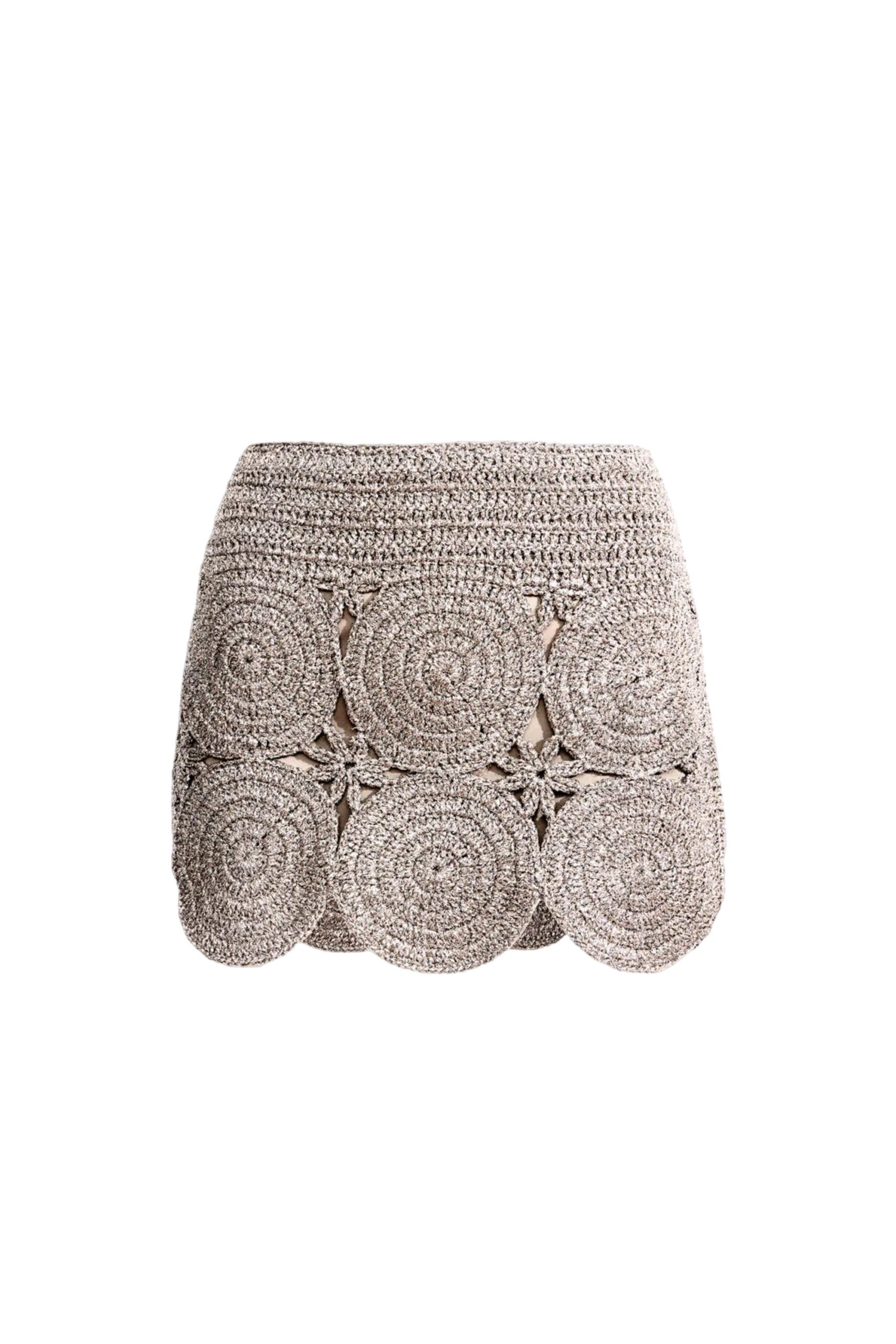 Simon Miller Beep Beep Mini Skirt in Satellite Silver Simon Miller Beep Beep Mini Skirt in Satellite Silver | Mini Skirts | Coveti