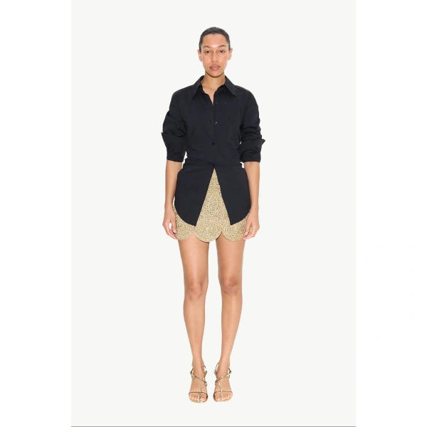 Simon Miller Beep Beep Mini Skirt in Star Gold | Mini Skirts | Coveti