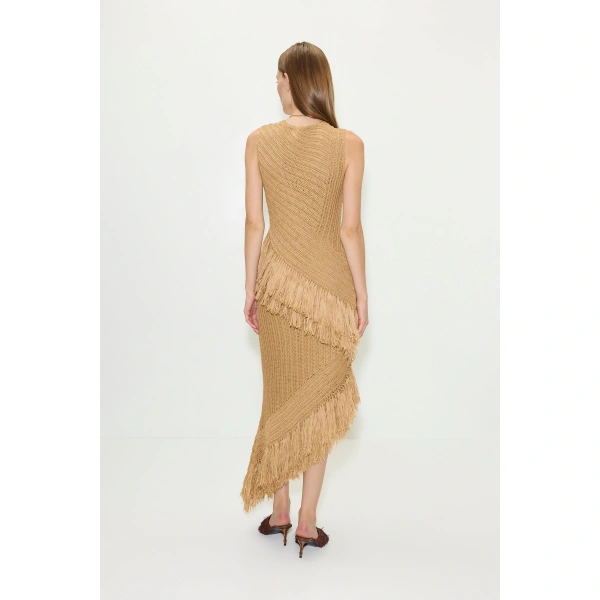 Simon Miller Beja Crochet Dress in Natural | Midi Dresses | Coveti