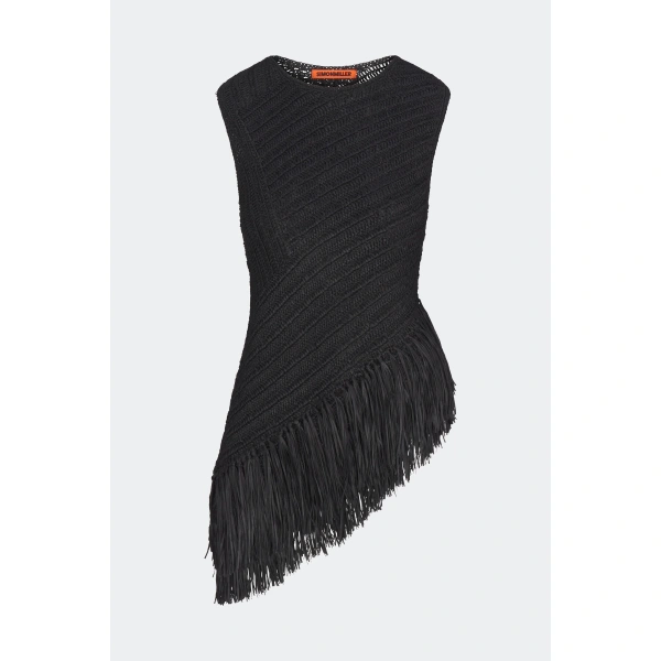 Simon Miller Beja Crochet Top in Black | Sleeveless Tops | Coveti