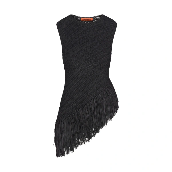 Beja Crochet Top in Black