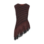 Simon Miller Beja Crochet Top in Choco Brown and Black Combo | Sleeveless Tops | Coveti