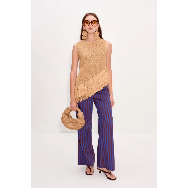 Simon Miller Beja Crochet Top in Natural | Sleeveless Tops | Coveti