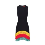 Simon Miller Bowie Fringe Mini Dress in Black Multi | Mini Dresses | Coveti