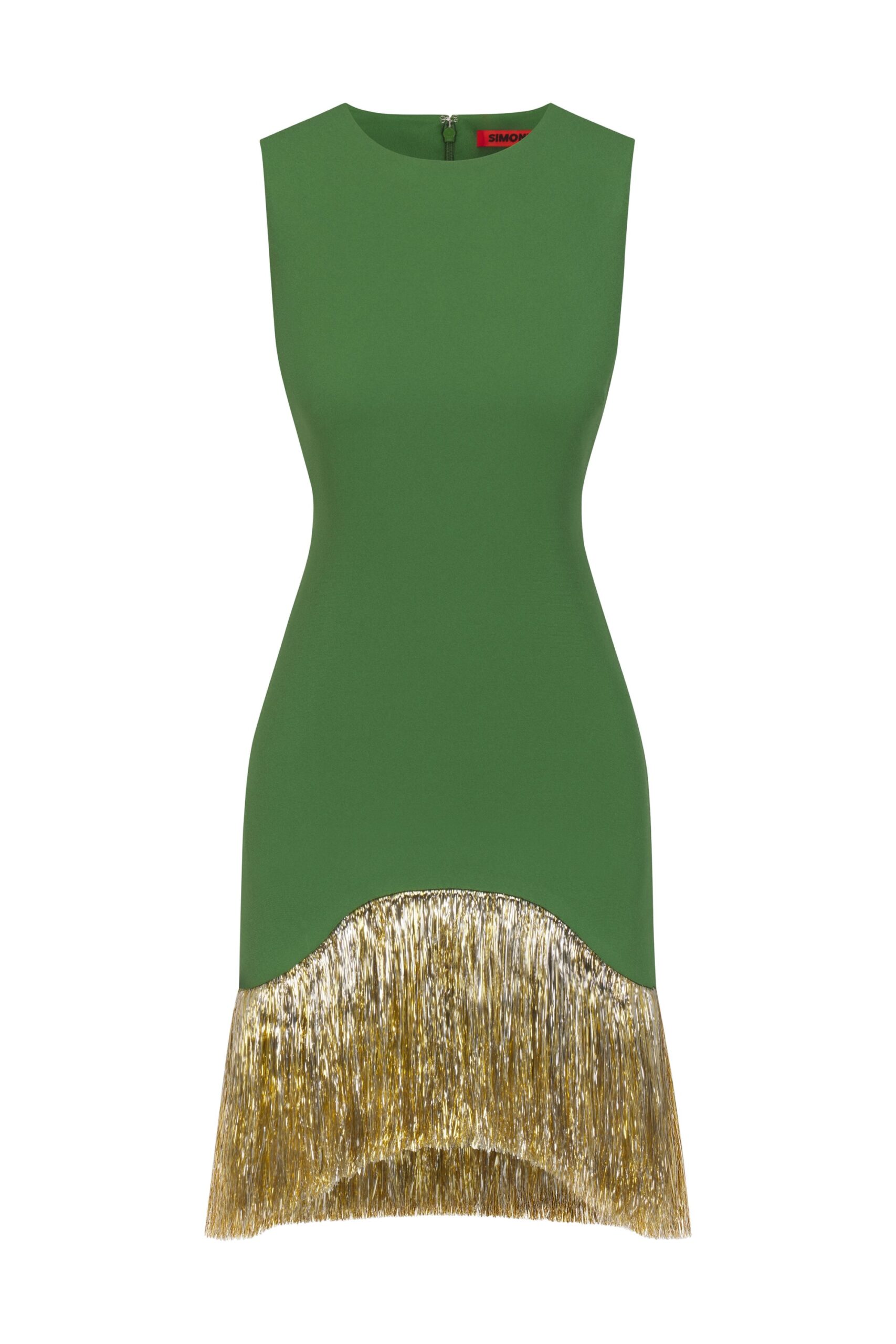 Simon Miller Bowie Fringe Mini Dress in Spruce Green Simon Miller Bowie Fringe Mini Dress in Spruce Green | Mini Dresses | Coveti