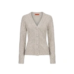 Simon Miller Briar Tinsel Knit Cardigan in Satellite Silver | Cardigans | Coveti