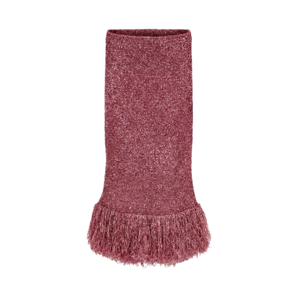 Brink Tinsel Knit Skirt in Metallic Pink