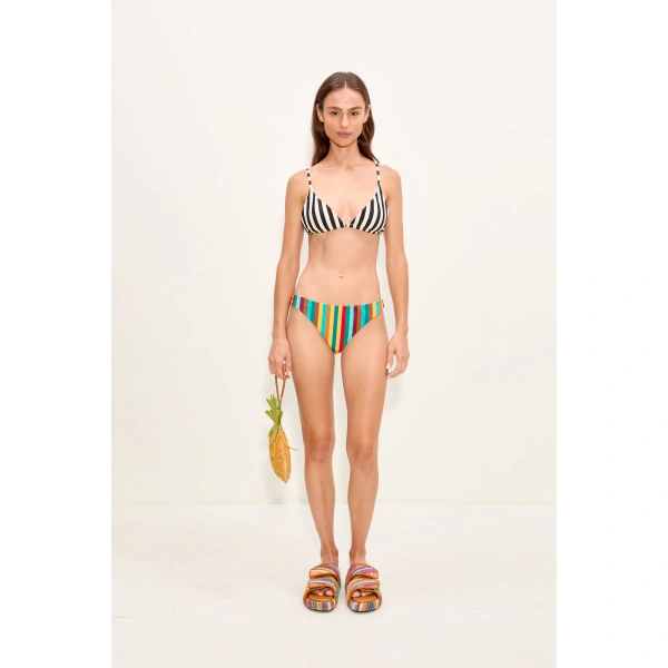 Simon Miller Bwai Bikini Bottom in Vibrant Multi Stripe | Bikinis | Coveti