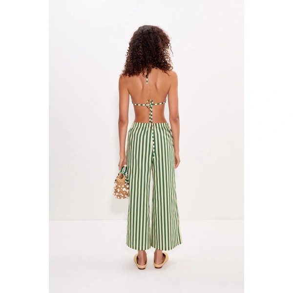 Simon Miller Bwai Bikini Top in Gummy Green and Ecru | Bikinis | Coveti