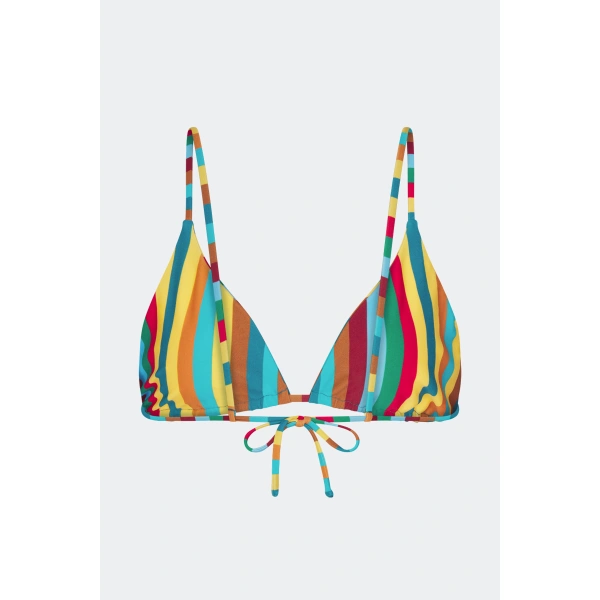 Simon Miller Bwai Bikini Top in Vibrant Multi Stripe | Bikinis | Coveti