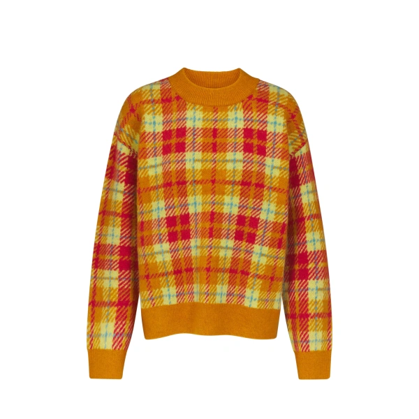 Simon Miller Calder Knit Sweater in Solar Plaid | Sweaters | Coveti