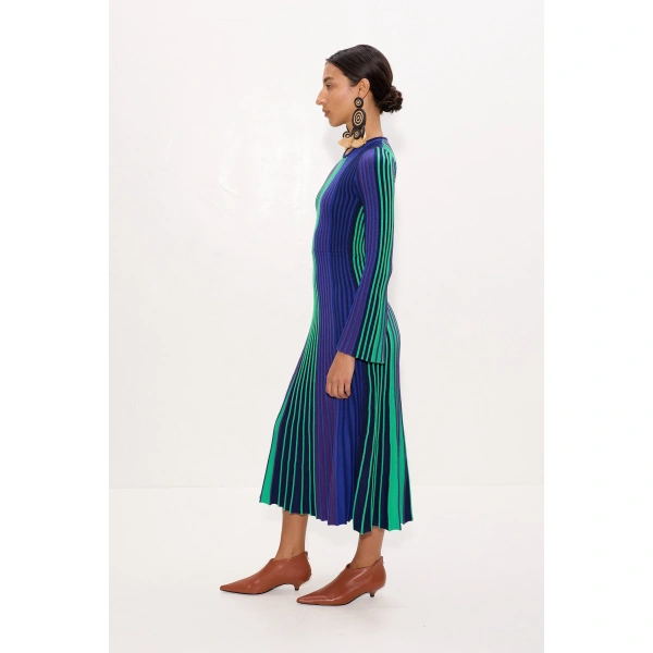 Simon Miller Celia Knit Dress in Cool Tone Rib | Maxi Dresses | Coveti