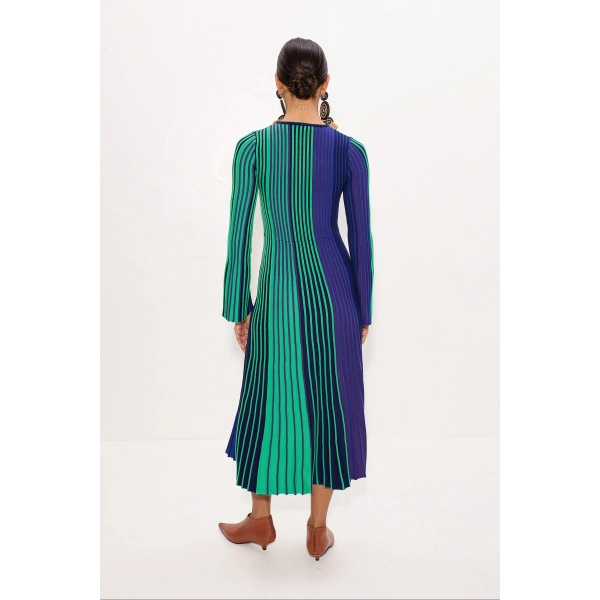 Simon Miller Celia Knit Dress in Cool Tone Rib | Maxi Dresses | Coveti