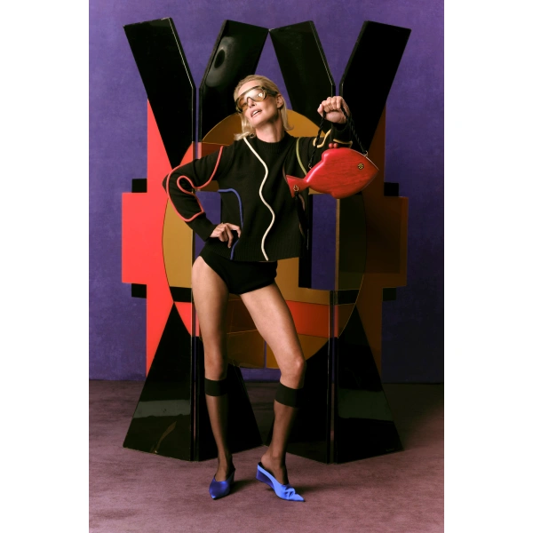 Simon Miller Cher Squiggle Sweater in Black Multi | Sweaters | Coveti