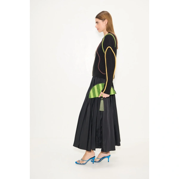 Simon Miller Cher Squiggle Sweater in Black Multi | Sweaters | Coveti