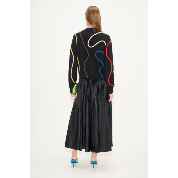 Simon Miller Cher Squiggle Sweater in Black Multi | Sweaters | Coveti