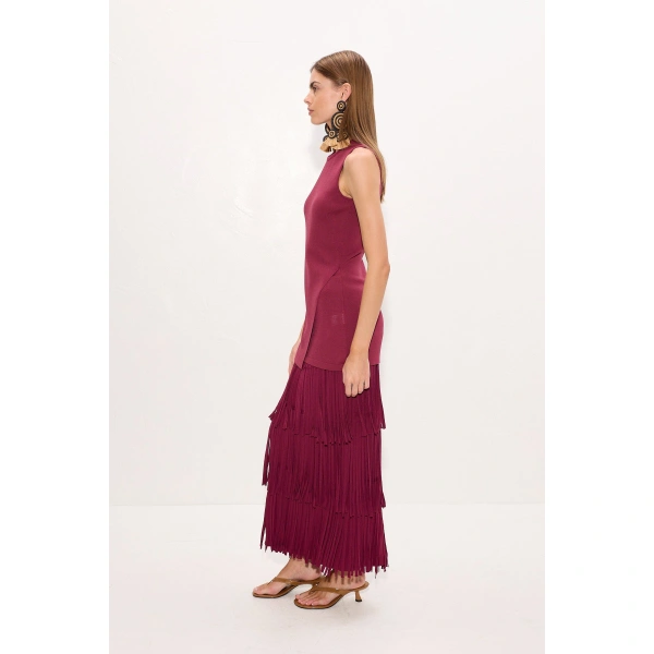Simon Miller Dara Knit Top in Pomegranate | Sleeveless Tops | Coveti