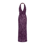 Simon Miller Davina Sequin Maxi Dress in Plum | Maxi Dresses | Coveti