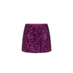 Simon Miller Dizzy Sequin Skirt in Amethyst | Mini Skirts | Coveti